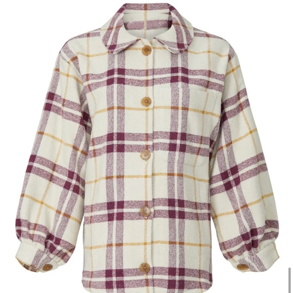 ba&sh Qetsia Plaid Shacket - Picture 5 of 5